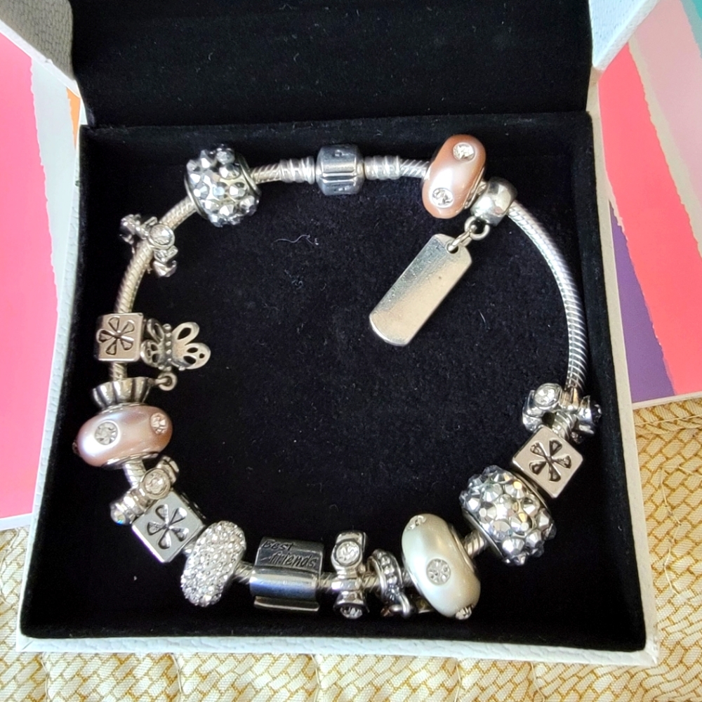 Pandora Moments Snake Chain Charm Bracelet 9"